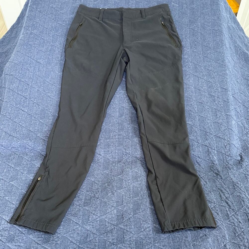 Columbia Omni-Shield Stretch Softshell Hiking Pants Black Ankle Zips